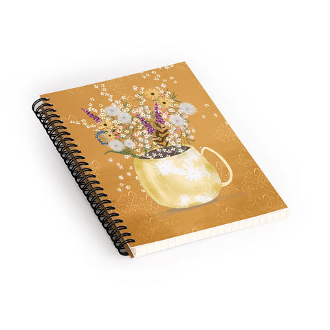 Joy Laforme Summer Garden Wildflower Still Life Spiral Notebook