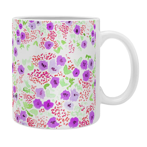 Joy Laforme Sun Faded Floral In Lavender Coffee Mug