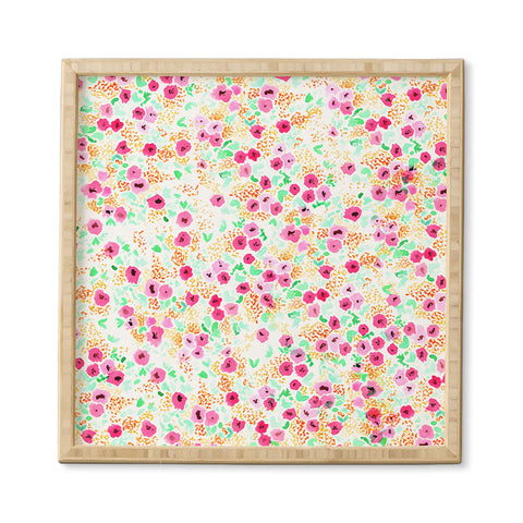 Joy Laforme Sun Faded Floral Pink Framed Wall Art