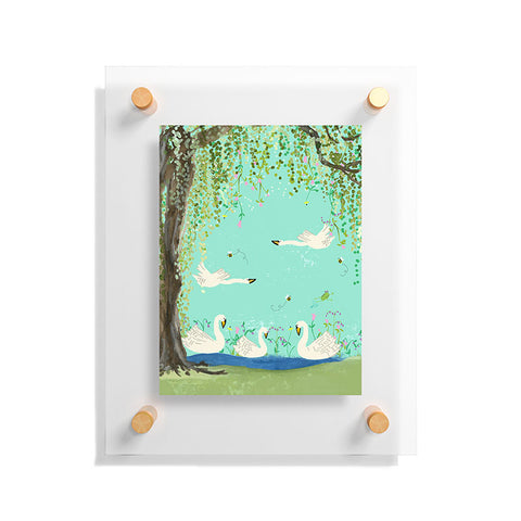Joy Laforme Swan Lake Floating Acrylic Print