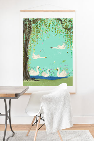 Joy Laforme Swan Lake Art Print And Hanger