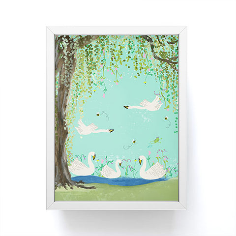 Joy Laforme Swan Lake Framed Mini Art Print