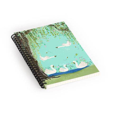 Joy Laforme Swan Lake Spiral Notebook