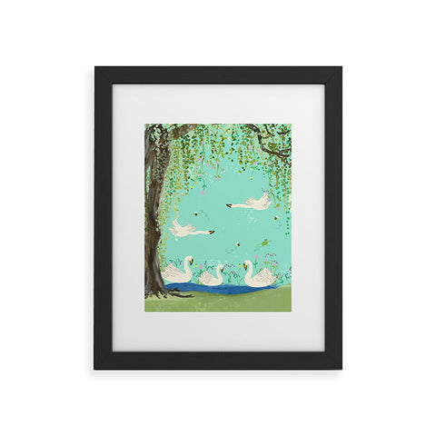 Joy Laforme Swan Lake Framed Art Print