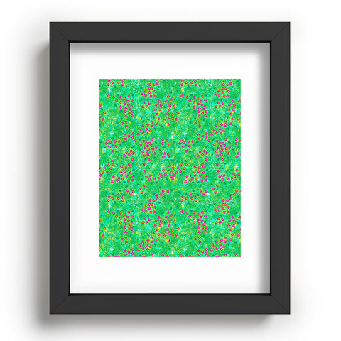 Joy Laforme Tropical Wild Blooms In Green Recessed Framing Rectangle