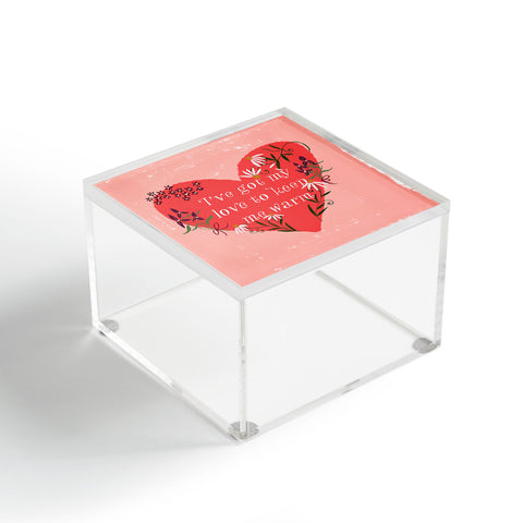 Joy Laforme Valentine Keep Me Warm Acrylic Box
