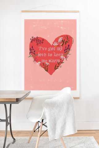 Joy Laforme Valentine Keep Me Warm Art Print And Hanger