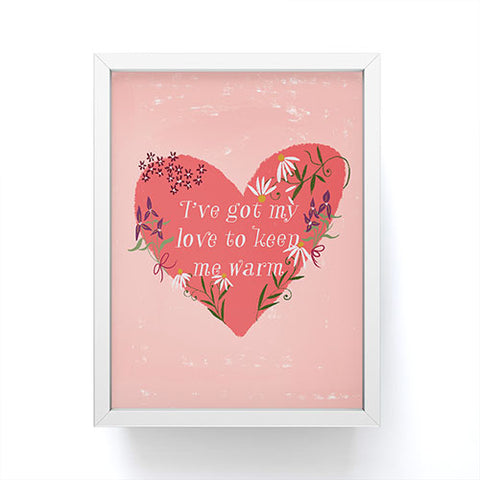 Joy Laforme Valentine Keep Me Warm Framed Mini Art Print
