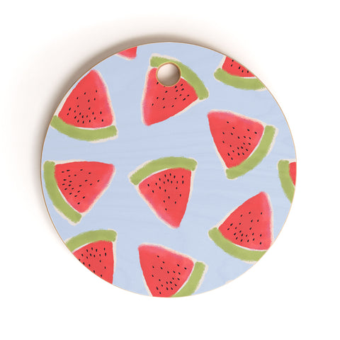 Joy Laforme Watermelon Confetti Cutting Board Round