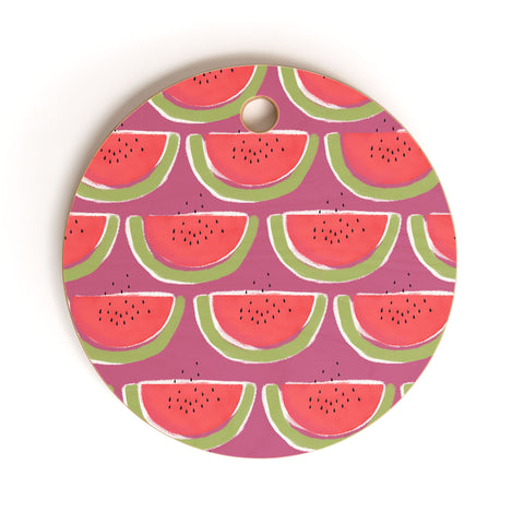 Joy Laforme Watermelon Days Cutting Board Round