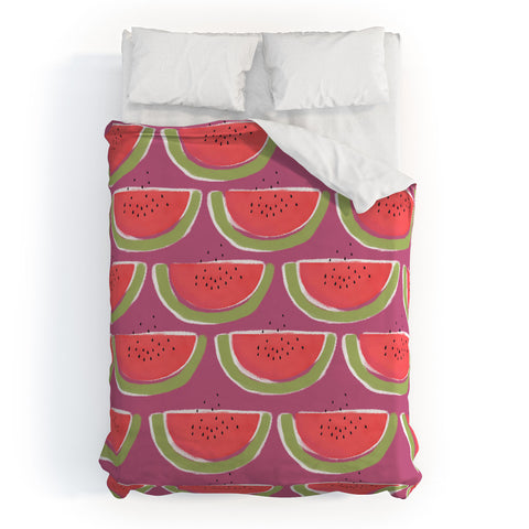 Joy Laforme Watermelon Days Duvet Cover