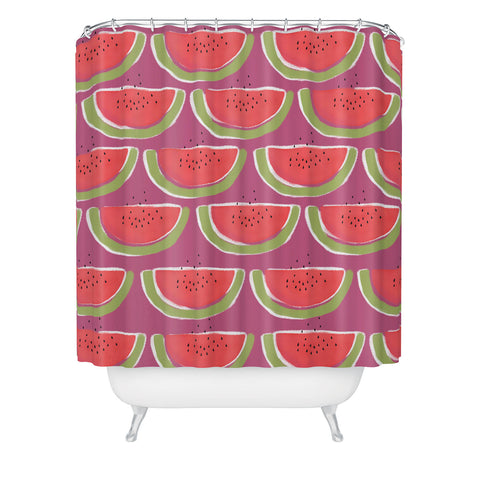Joy Laforme Watermelon Days Shower Curtain