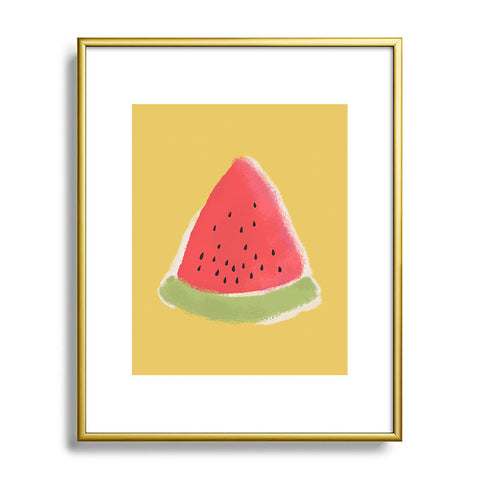 Joy Laforme Watermelon Fun Metal Framed Art Print