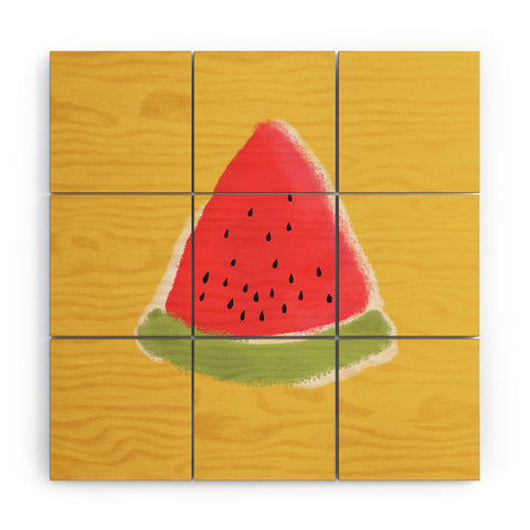 Joy Laforme Watermelon Fun Wood Wall Mural