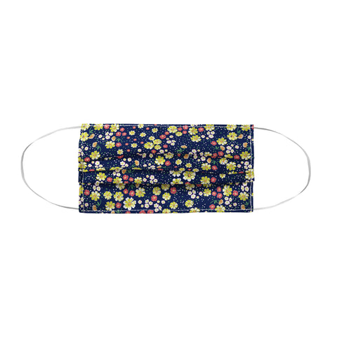 Joy Laforme Wild Floral Ditsy In Navy Face Mask