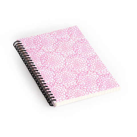 Julia Da Rocha Bed Of Pink Roses Spiral Notebook