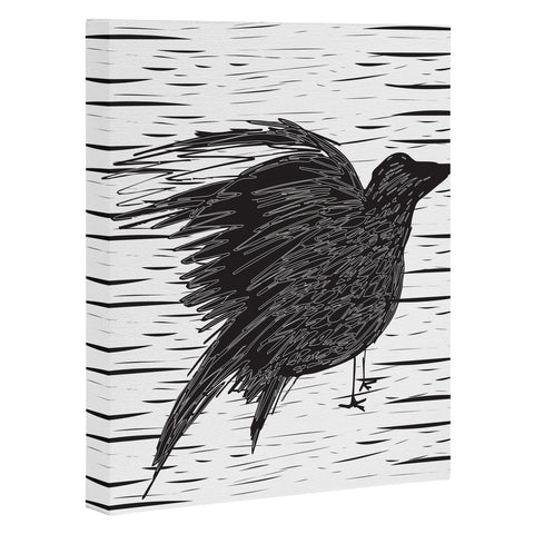 Julia Da Rocha Black Bird Art Canvas