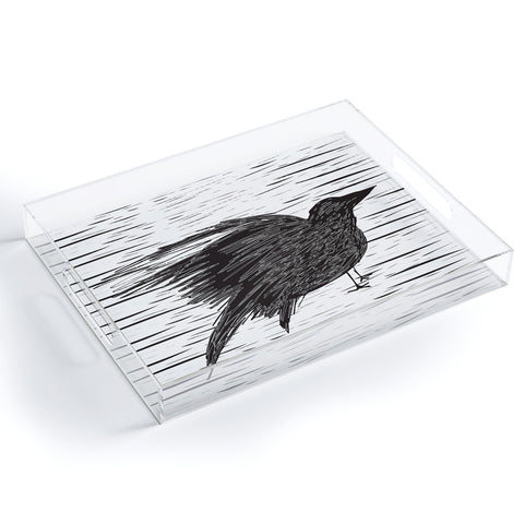 Julia Da Rocha Black Bird Acrylic Tray