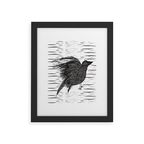 Julia Da Rocha Black Bird Framed Art Print
