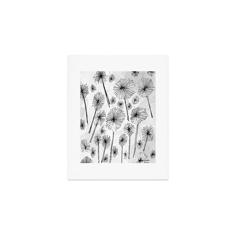 Julia Da Rocha Black Dandelion Art Print