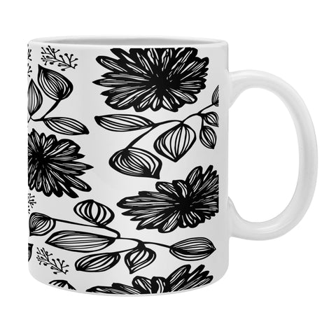 Julia Da Rocha Blk Flores Coffee Mug