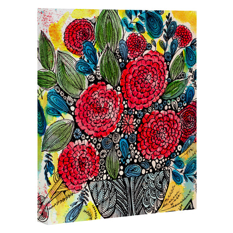 Julia Da Rocha Bouquet Of Flowers Peonies Art Canvas