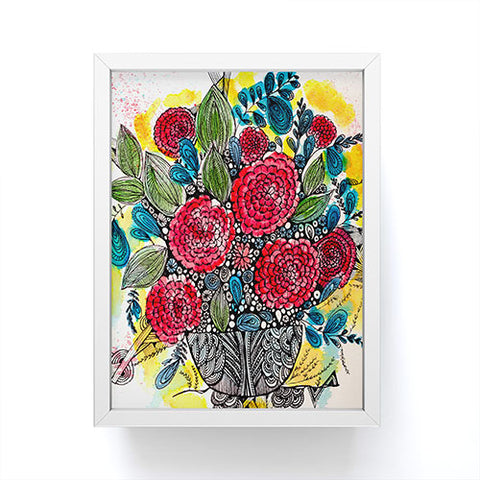 Julia Da Rocha Bouquet Of Flowers Peonies Framed Mini Art Print