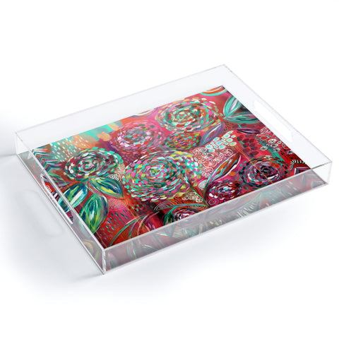 Julia Da Rocha Crazy Bloom Acrylic Tray