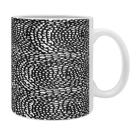 Julia Da Rocha Dahlias Black Coffee Mug