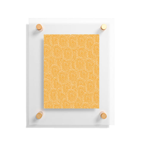 Julia Da Rocha Dahlias Yellow Floating Acrylic Print