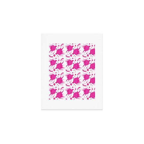 Julia Da Rocha Florida Pink Birds Art Print