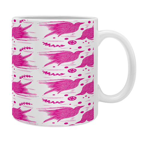 Julia Da Rocha Florida Pink Birds Coffee Mug