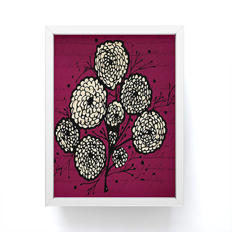 Julia Da Rocha Letters And Flowers Framed Mini Art Print