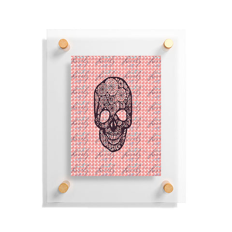 Julia Da Rocha Lovely Skull Floating Acrylic Print