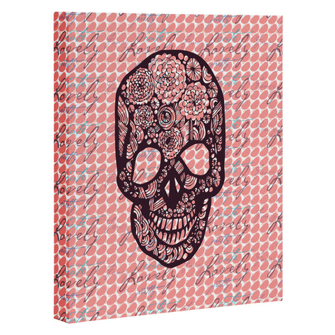 Julia Da Rocha Lovely Skull Art Canvas