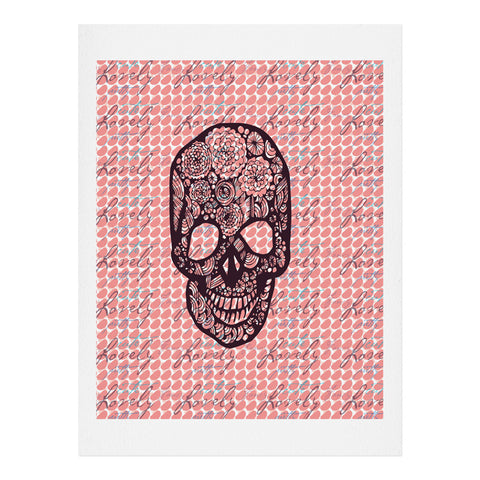 Julia Da Rocha Lovely Skull Art Print