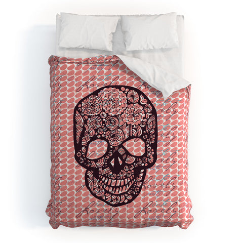 Julia Da Rocha Lovely Skull Comforter