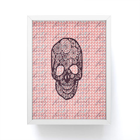 Julia Da Rocha Lovely Skull Framed Mini Art Print