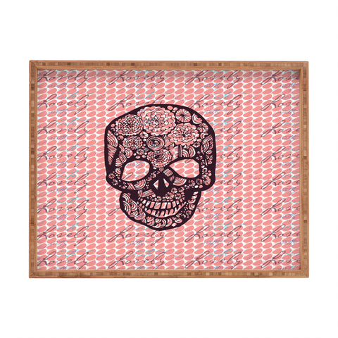 Julia Da Rocha Lovely Skull Rectangular Tray