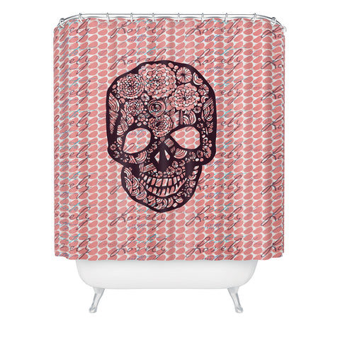 Julia Da Rocha Lovely Skull Shower Curtain