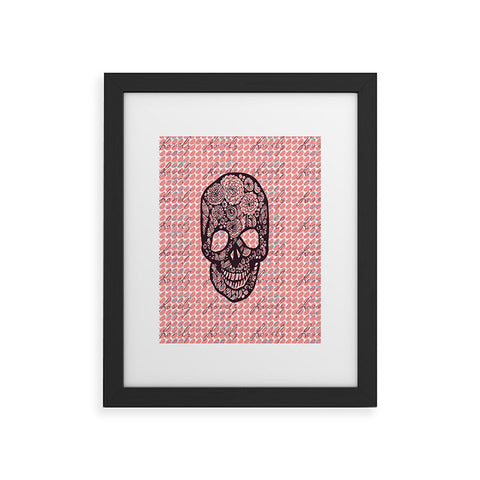 Julia Da Rocha Lovely Skull Framed Art Print