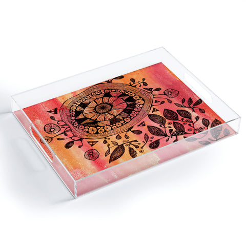 Julia Da Rocha Mandala Bloom Acrylic Tray