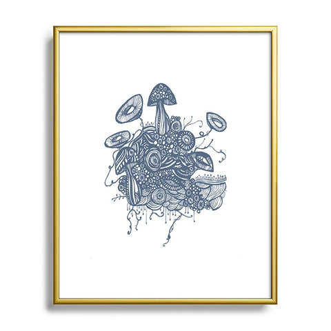 Julia Da Rocha Mushroom Metal Framed Art Print