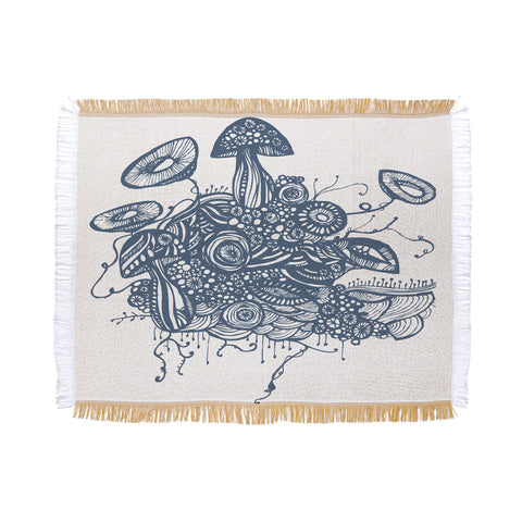 Julia Da Rocha Mushroom Throw Blanket