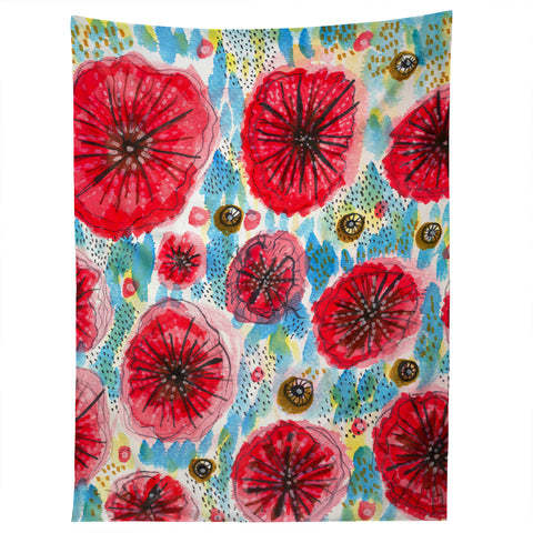 Julia Da Rocha Peonies Bloom Tapestry