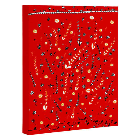 Julia Da Rocha Pretty Red Art Canvas