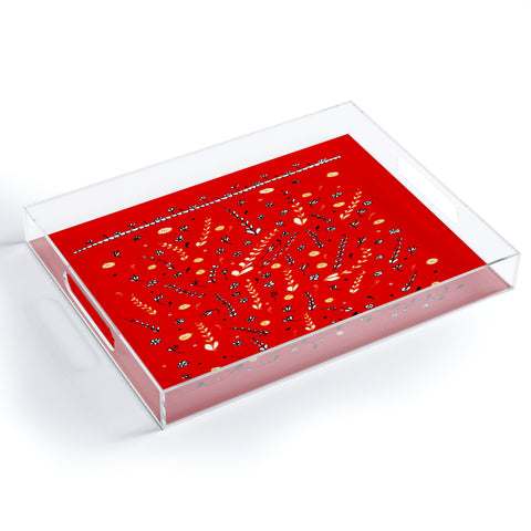 Julia Da Rocha Pretty Red Acrylic Tray