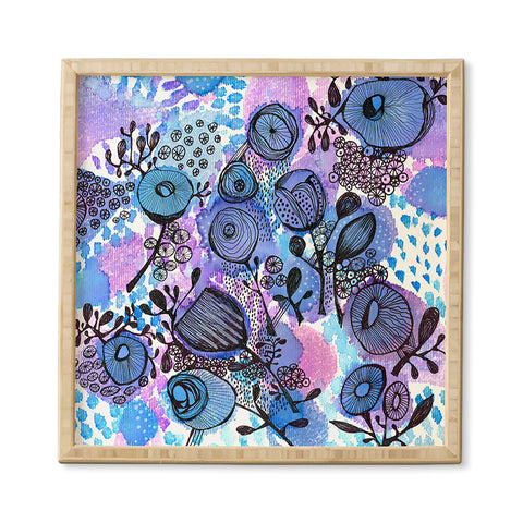 Julia Da Rocha Purple Flowers Bloom Framed Wall Art