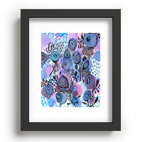 Julia Da Rocha Purple Flowers Bloom Recessed Framing Rectangle