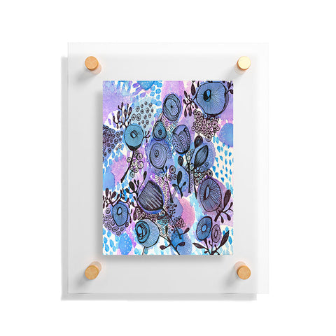 Julia Da Rocha Purple Flowers Bloom Floating Acrylic Print